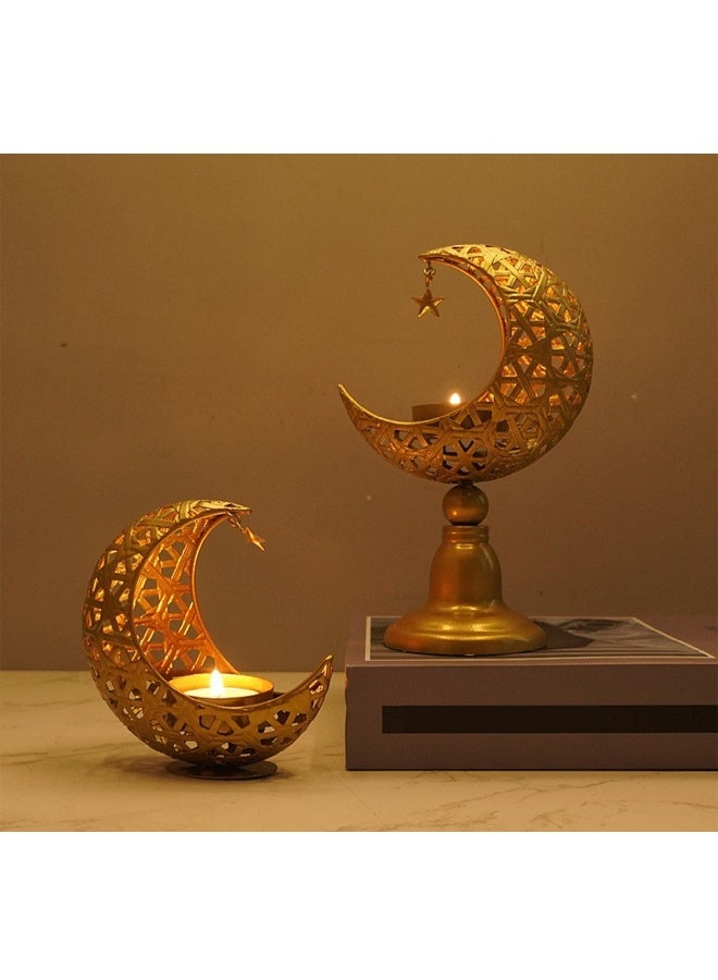 2-Pieces Set Cut-Out Iron Candle Holder, Incense Burner, Candlestick, Home Decor Centerpiece Suitable for Home, Office, Giving Gifts - Image 3